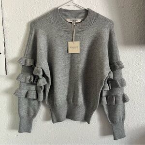Ruffle Sleeve Knit Sweater